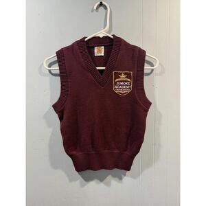 Youth  A+ Sweater Vest Size Small Maroon Jumoke Academy Charter School